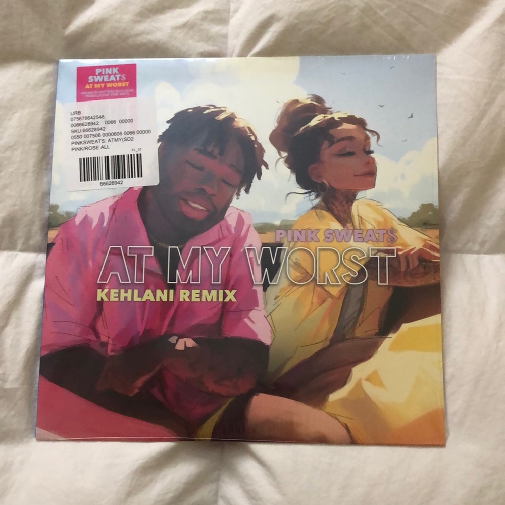 Brand New Sealed AT MY WORST translucent pink vinyl! Urban outfitters exclusive